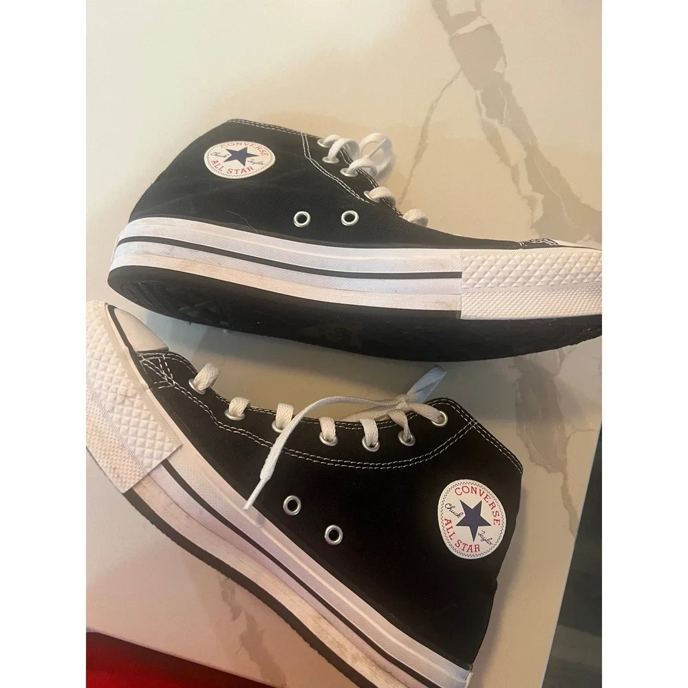 Converse Chuck Taylor All Star High Top Black White Sneakers 272855F Kids Size 6